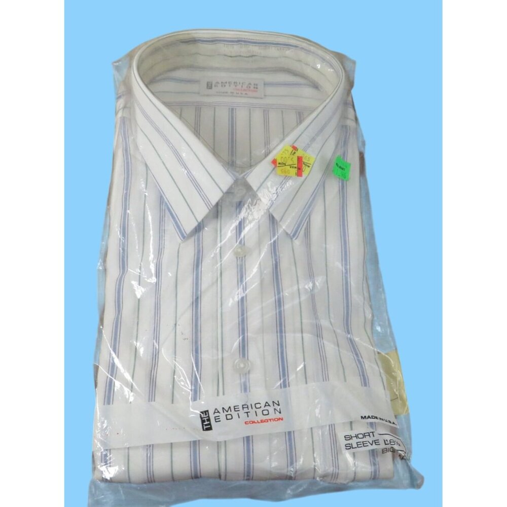 The American Edition Collection Mens Striped Dress Shirt 18 1/2 Big Man